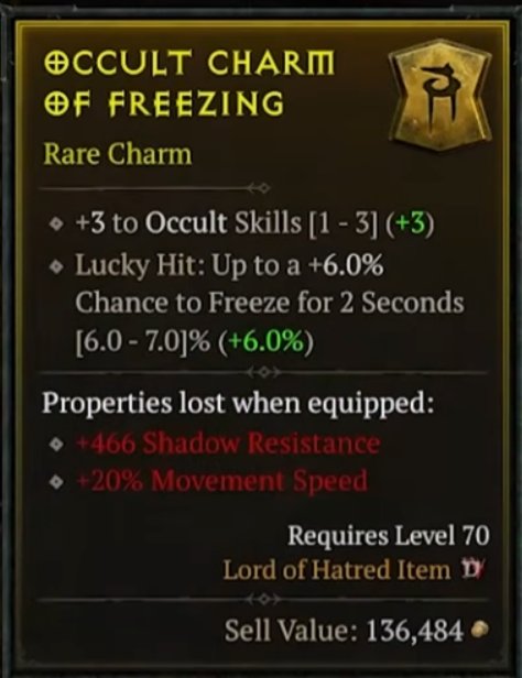 Occult Charm of Freezing